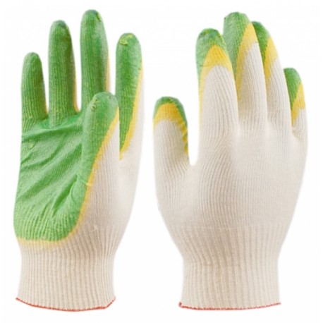 перчатки трикотажные х/б с двойным латексным покрытием